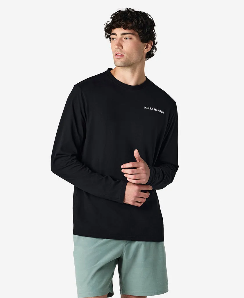 SCENIC L/S T-SHIRT, Black Durable Double Stitching