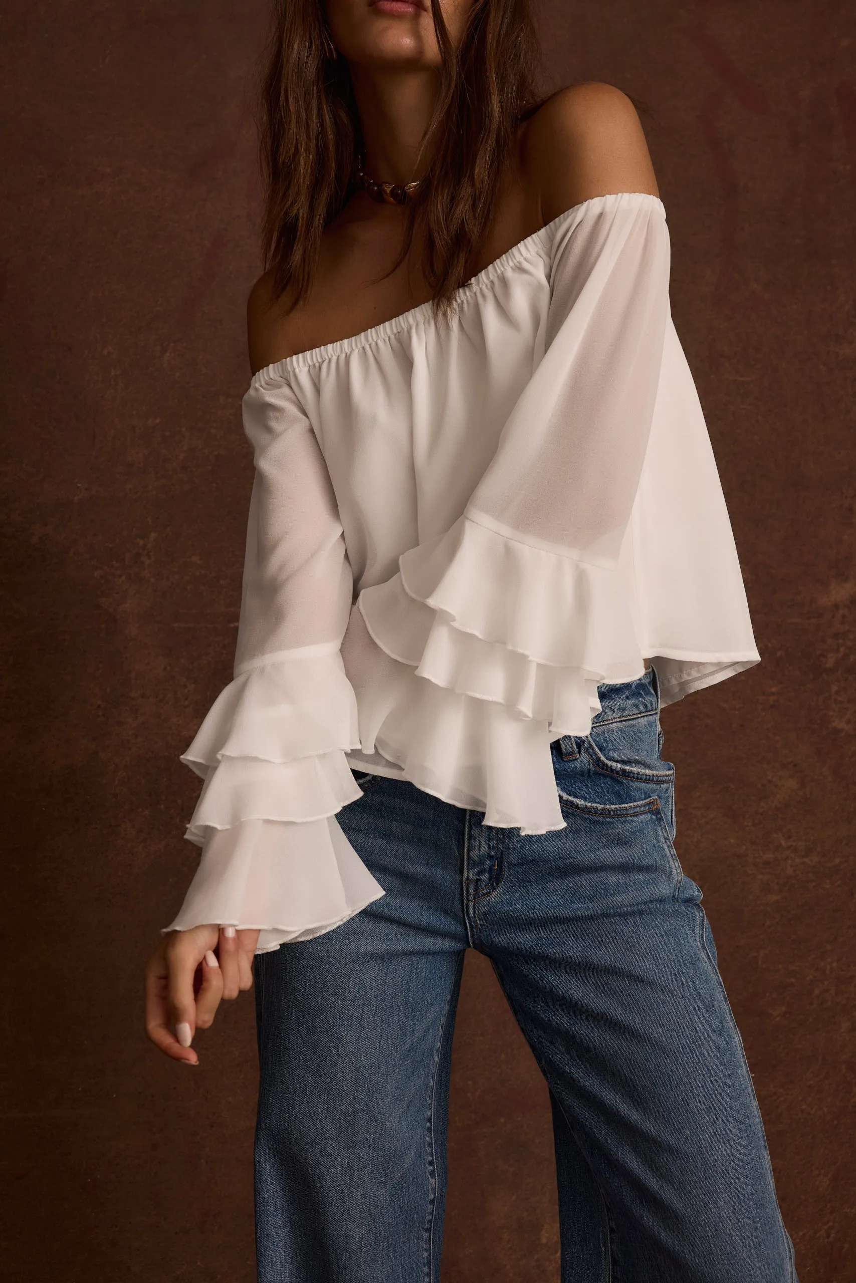 Brinley Off Shoulder Blouse Durable Quality Bread