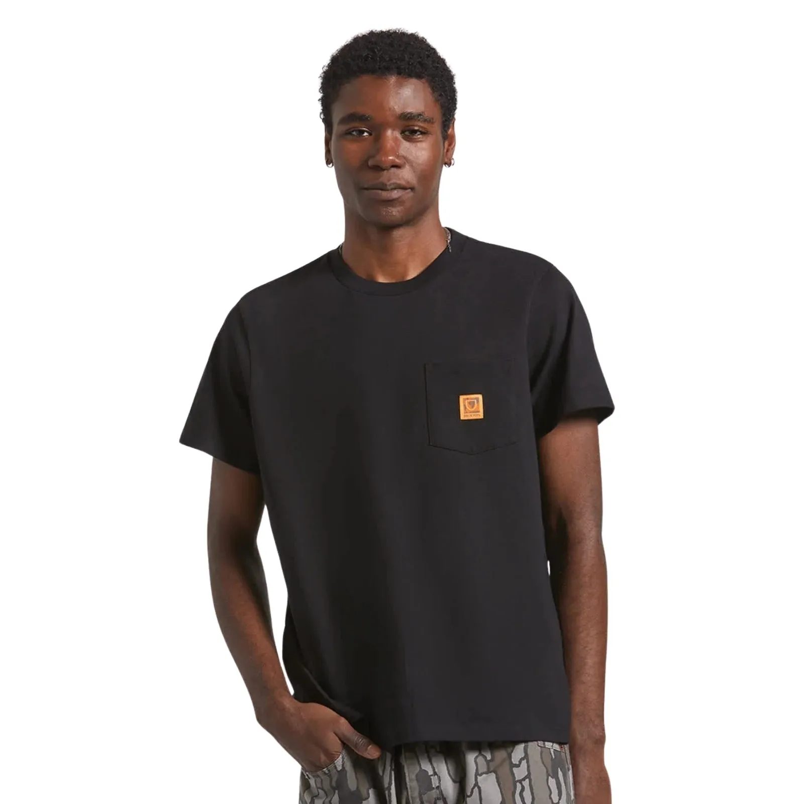 Convertible Style Oversized Fit Brixton Mens Union Heavy Weight Boxy Short Sleeve T-Shirt