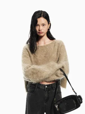 Low Impact Production Brushed Cropped Sweater