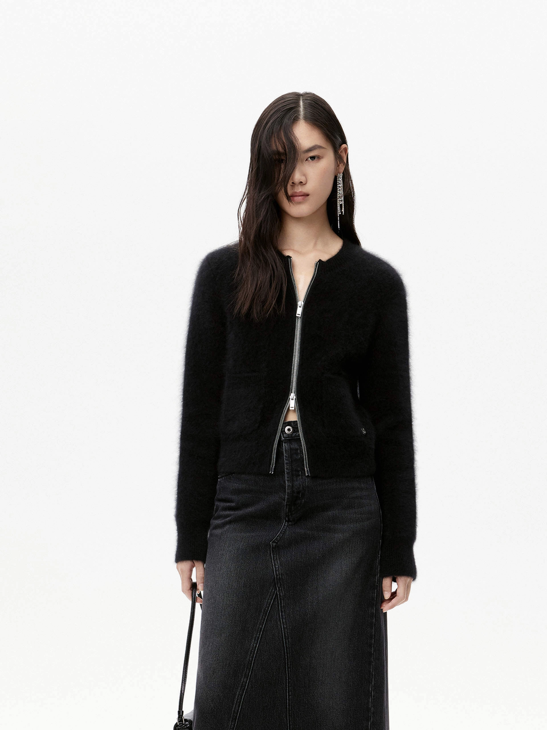 SweaterSpecific Detergent Guide Brushed Cropped Cardigan