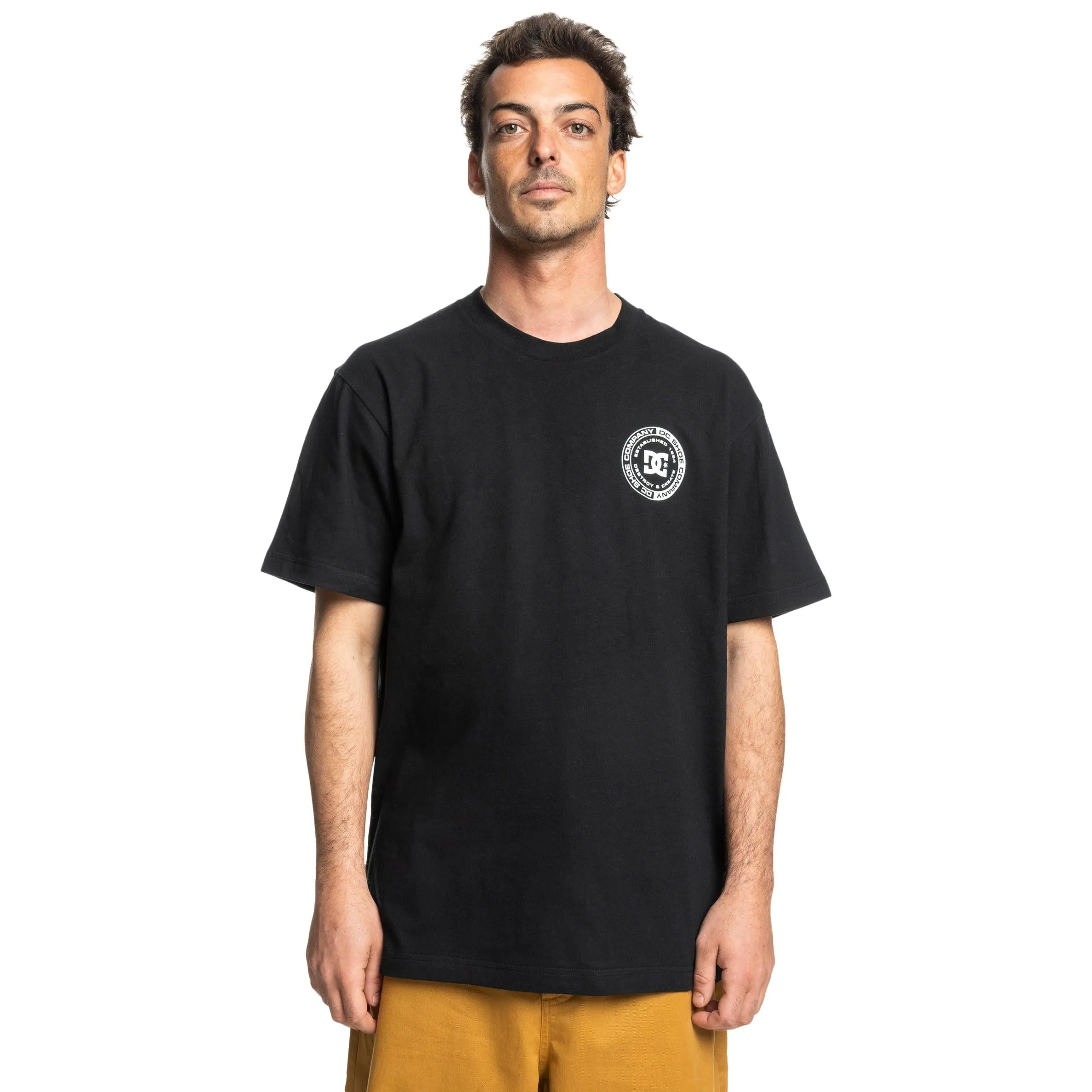 DC Shoes Mens Dc Corpo Short Sleeve T-Shirt AbrasionResistant Finish Lightweight Blouse