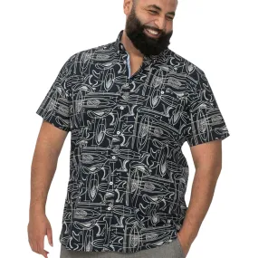 high-low hem Tailored Fit D555 Mens Worthing Big & Tall Short Sleeve Shirt