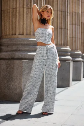 Camille Tweed Belted Trousers Fit Comfort