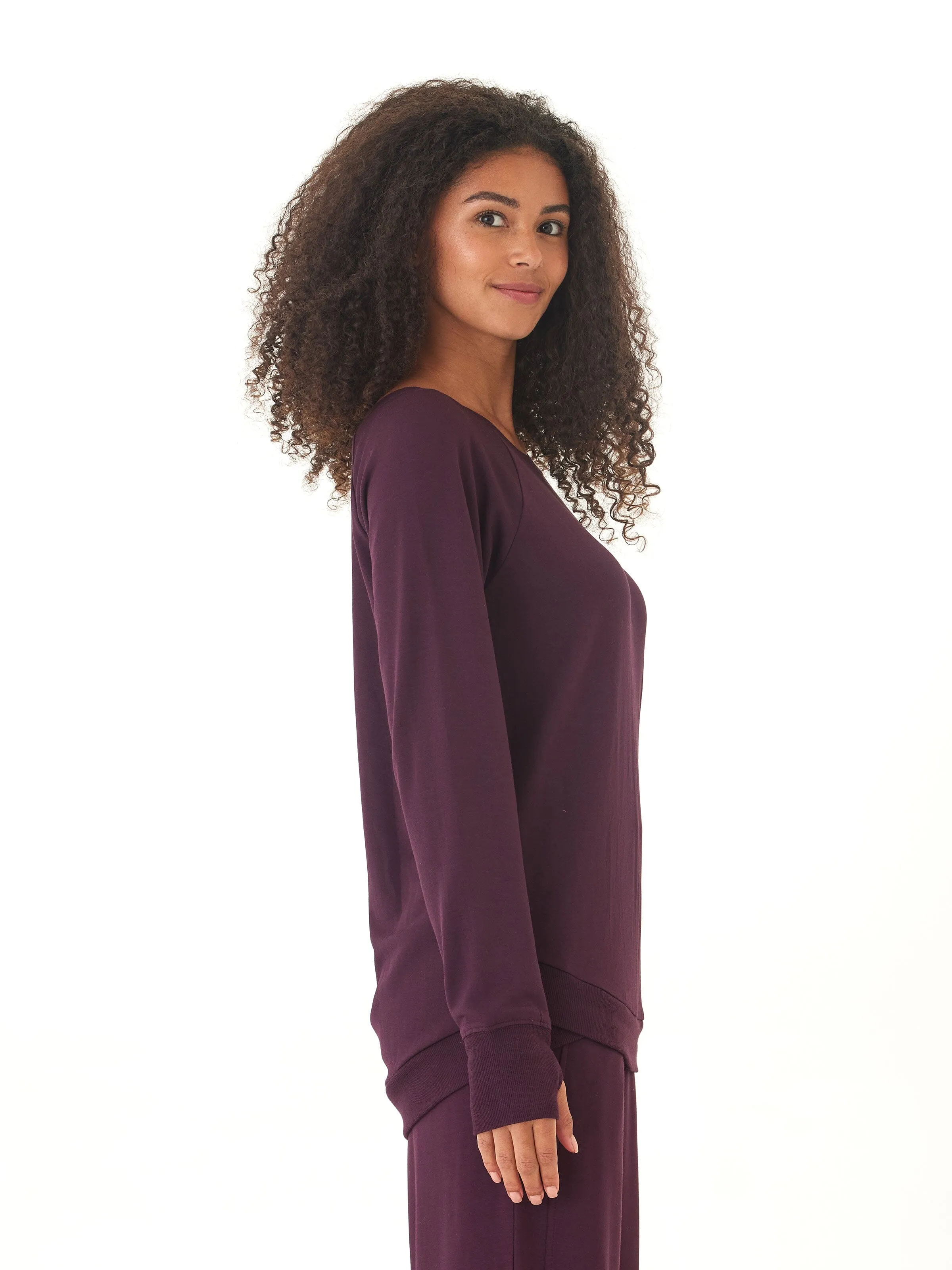 Cannon Feather Fleece Tulip Hem Tunic Sweatshirt Hypoallergenic Textile Lightweight Fabric