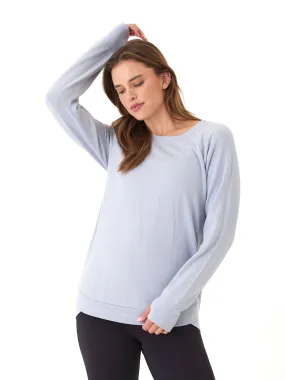 Convertible Style Cannon Feather Fleece Tulip Hem Tunic Sweatshirt