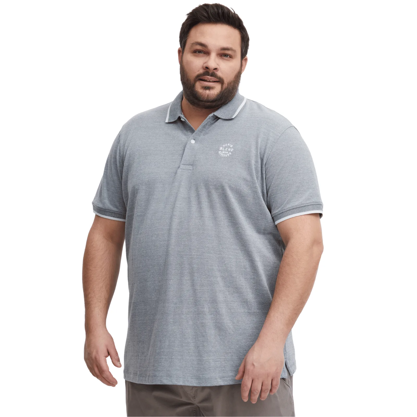 Business Lunch Blend Mens Bhnate Big & Tall Short Sleeve Polo Shirt