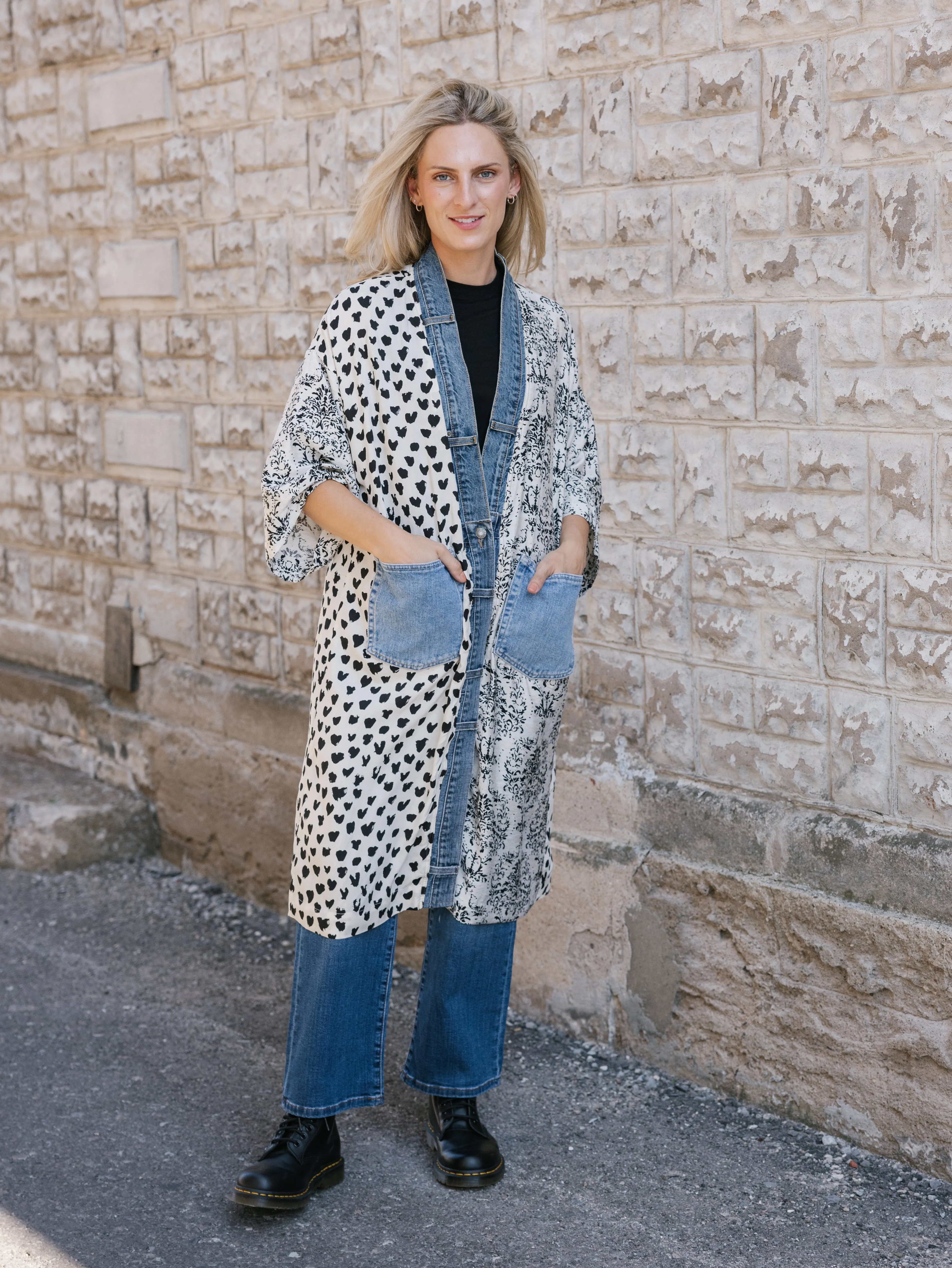 Cold Weather Look Bias Cut Hem Details Janis Cardigan