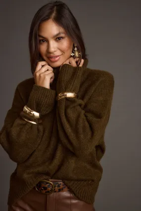 Cedar Oversized Sweater Turtleneck Plant