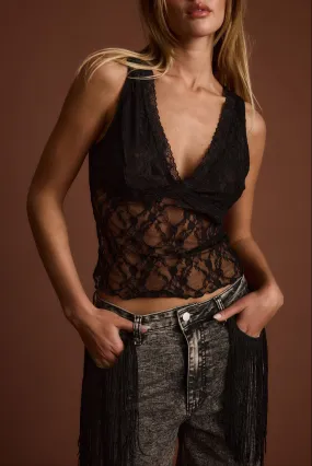 AdaptiveFitFabric Simple Pullover Wilda Black Lace Tank