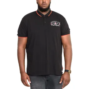 Elegant Look Duke D555 Mens Canning Big & Tall Brooklyn State Polo Shirt - Black