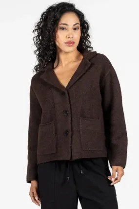 Sporty Comfort Chilly Comfort Crop Sweater Blazer