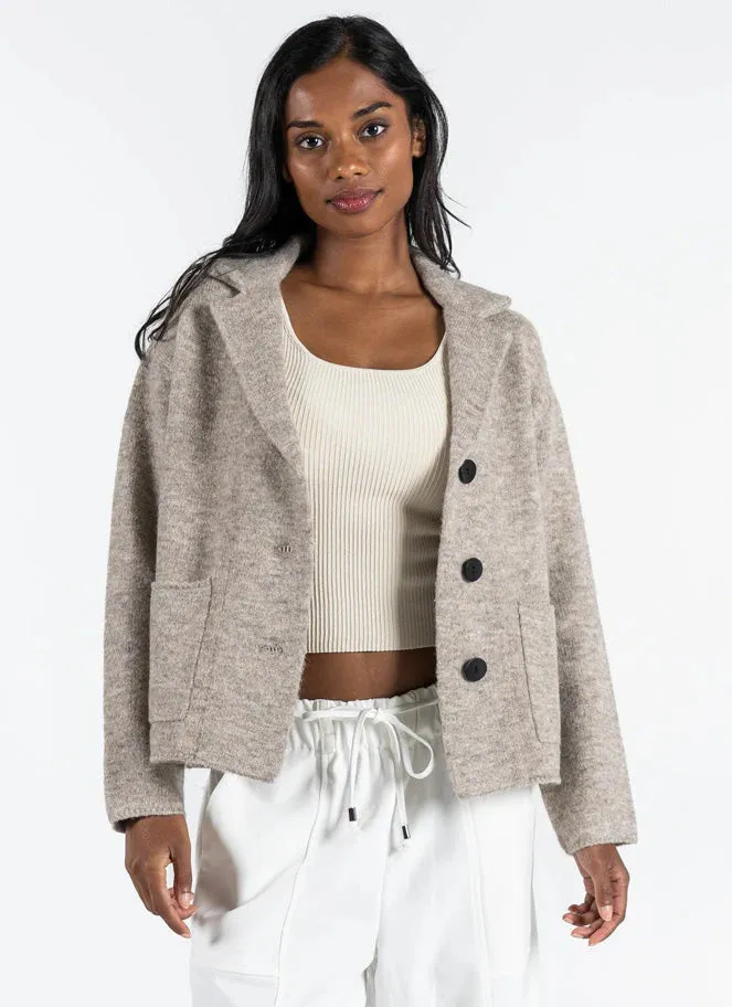 Crop Sweater Blazer Perfect Knit