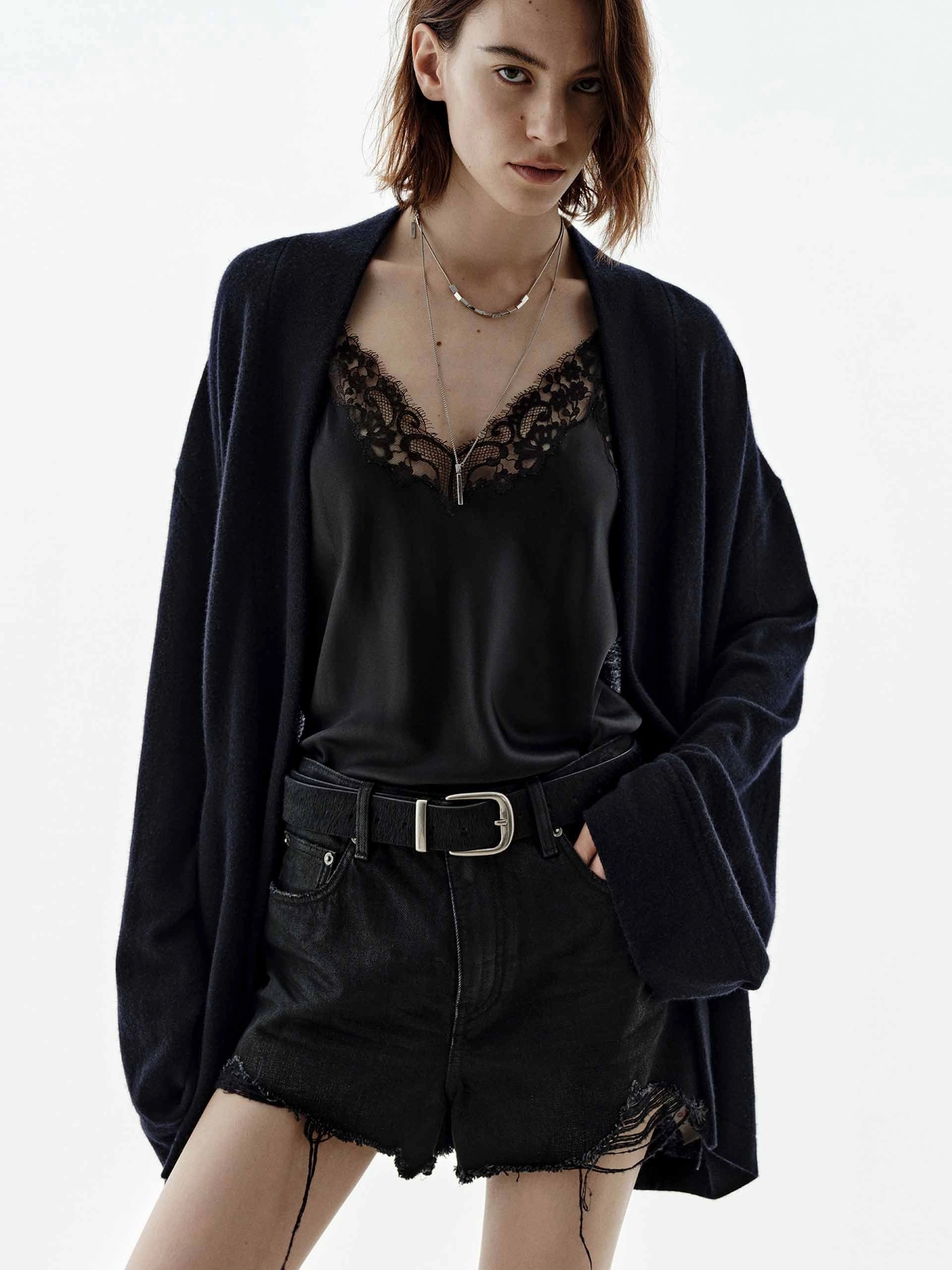 Waist Tie Loose Cardigan AntiSnag Surface