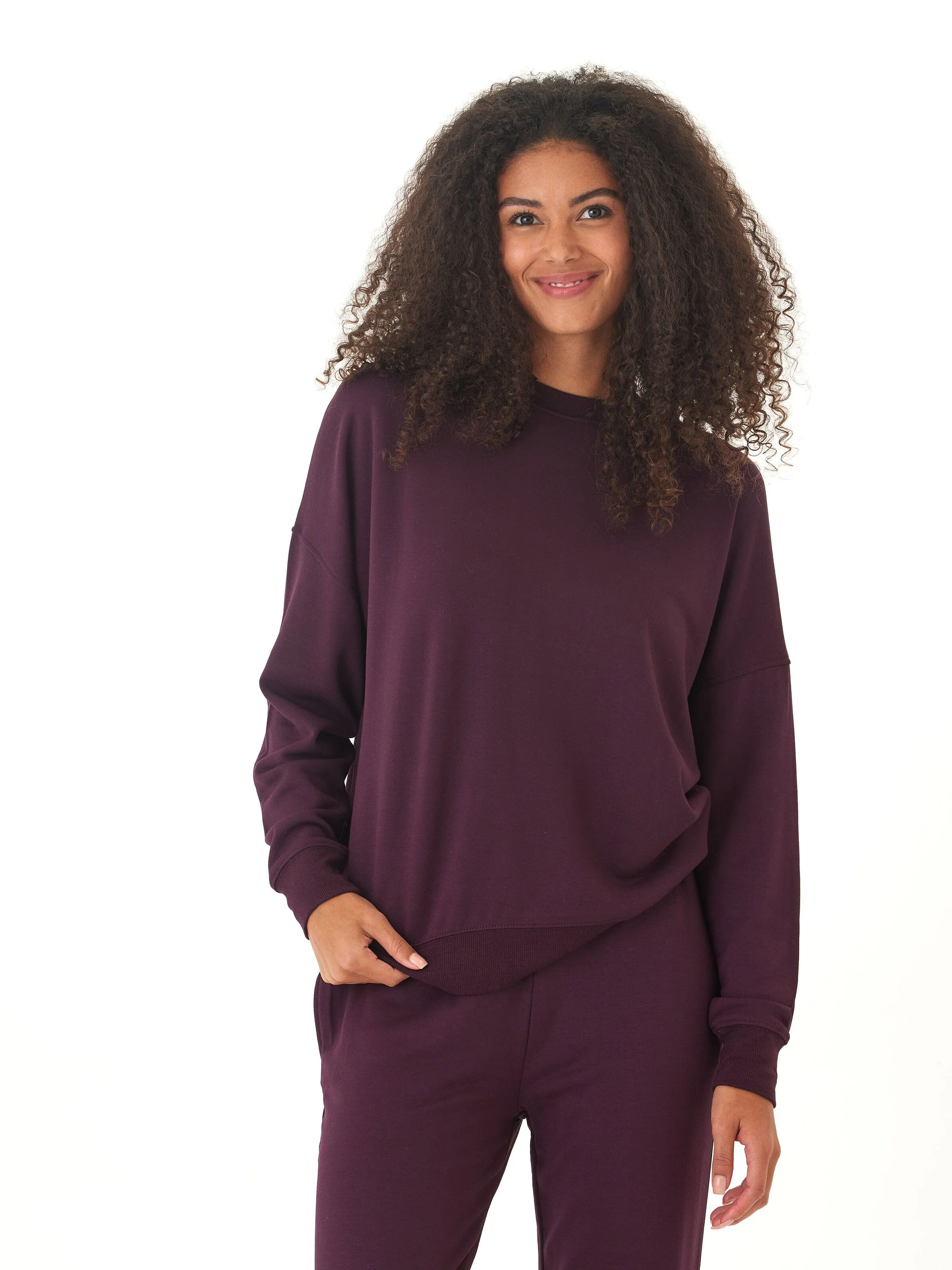 Cathy Boyfriend Feather Fleece Pullover Heat Sealed Zippers