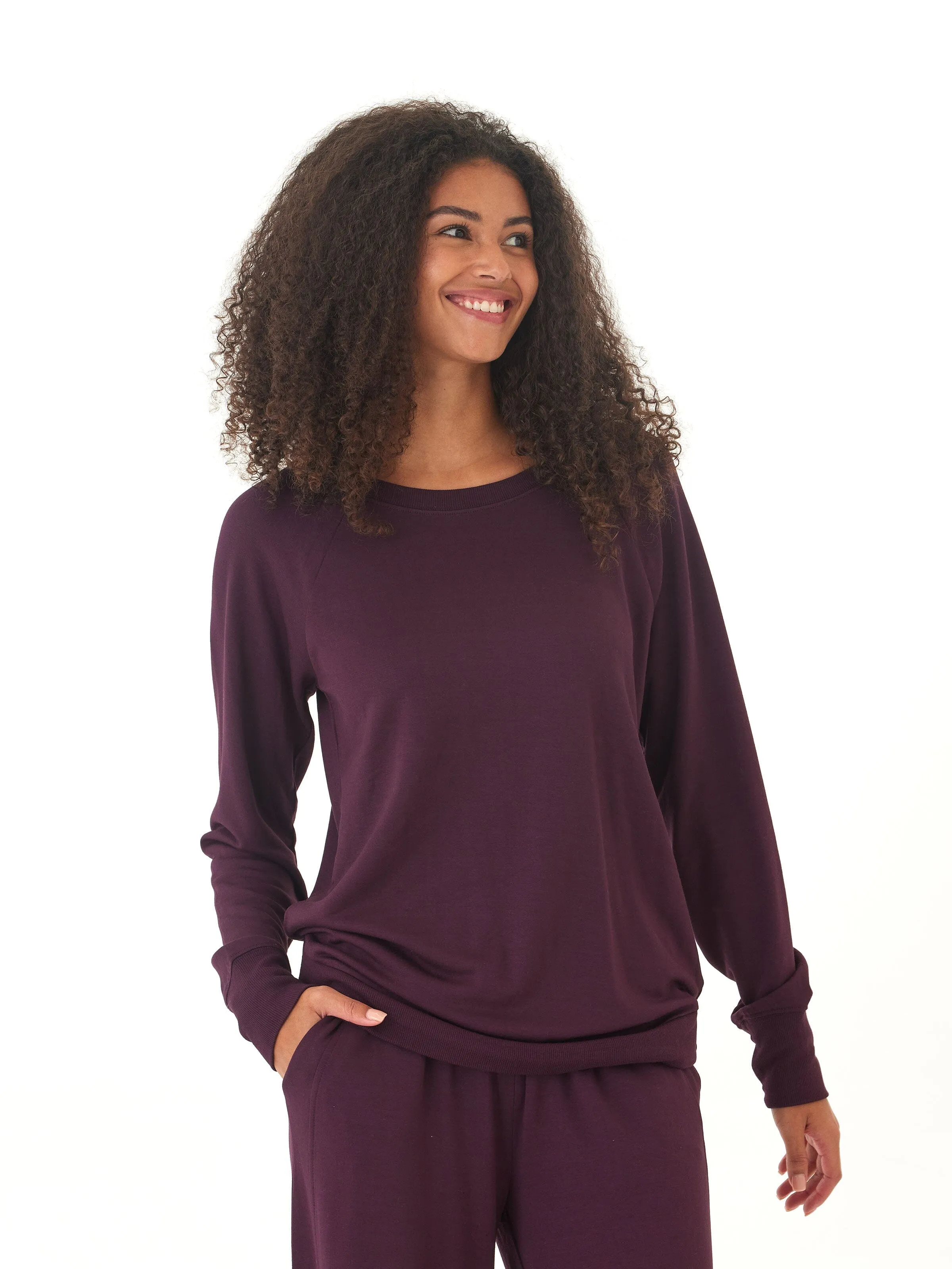 Cathy Boyfriend Feather Fleece Pullover All Weather Piece Comfy Fit