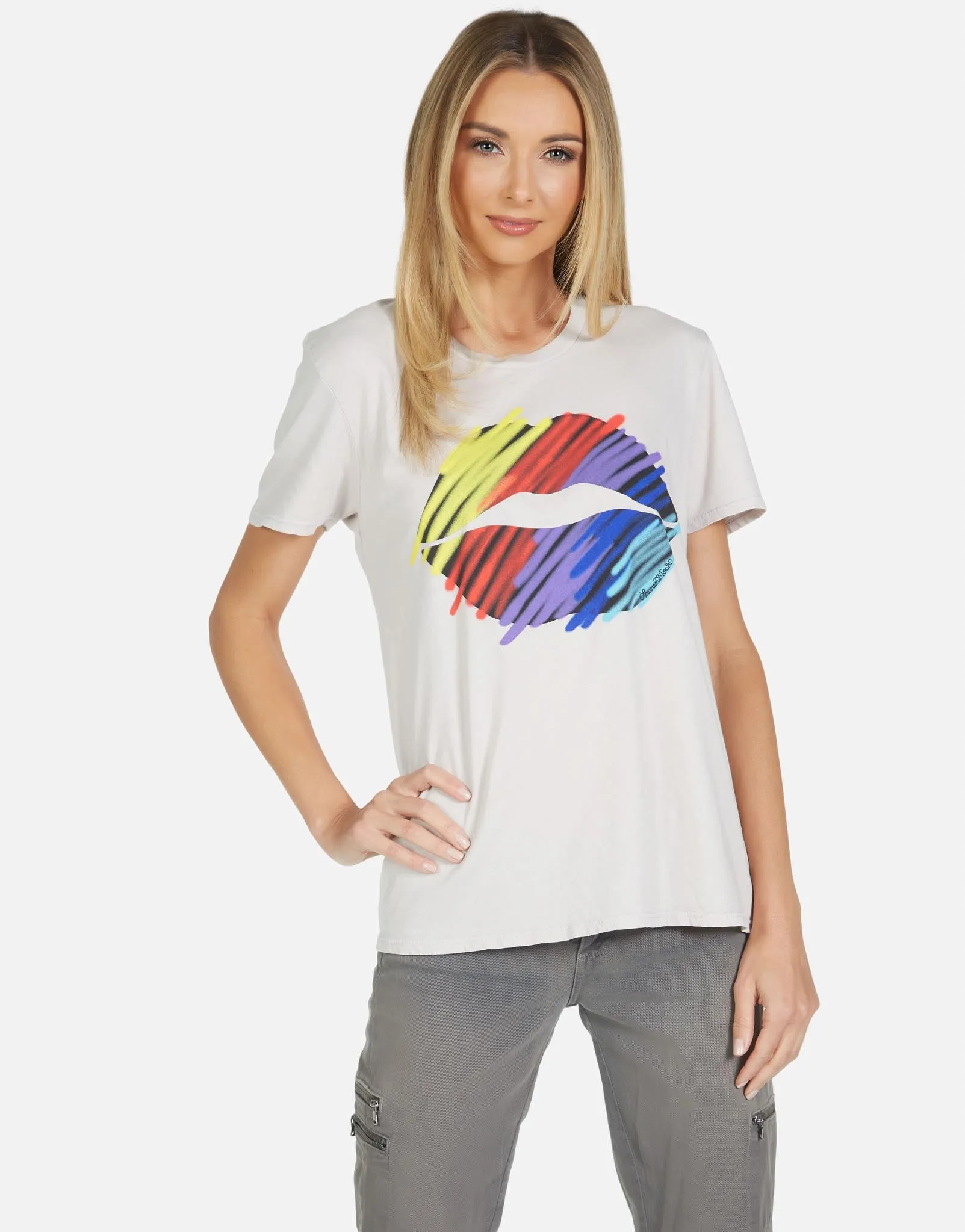 Casual Elegance Modern Twist Wolf Scribble Lip