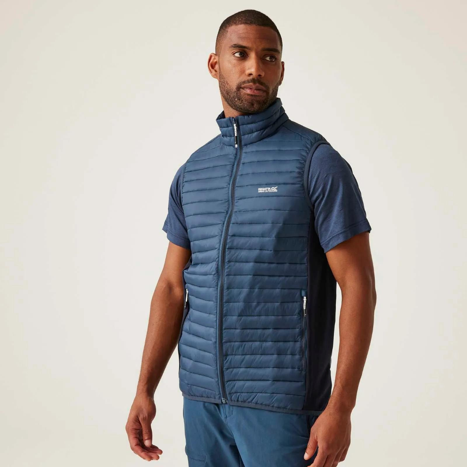 Regatta Mens Anderson Hybrid Padded Gilet Stretch Paneling Low Maintenance Fabric