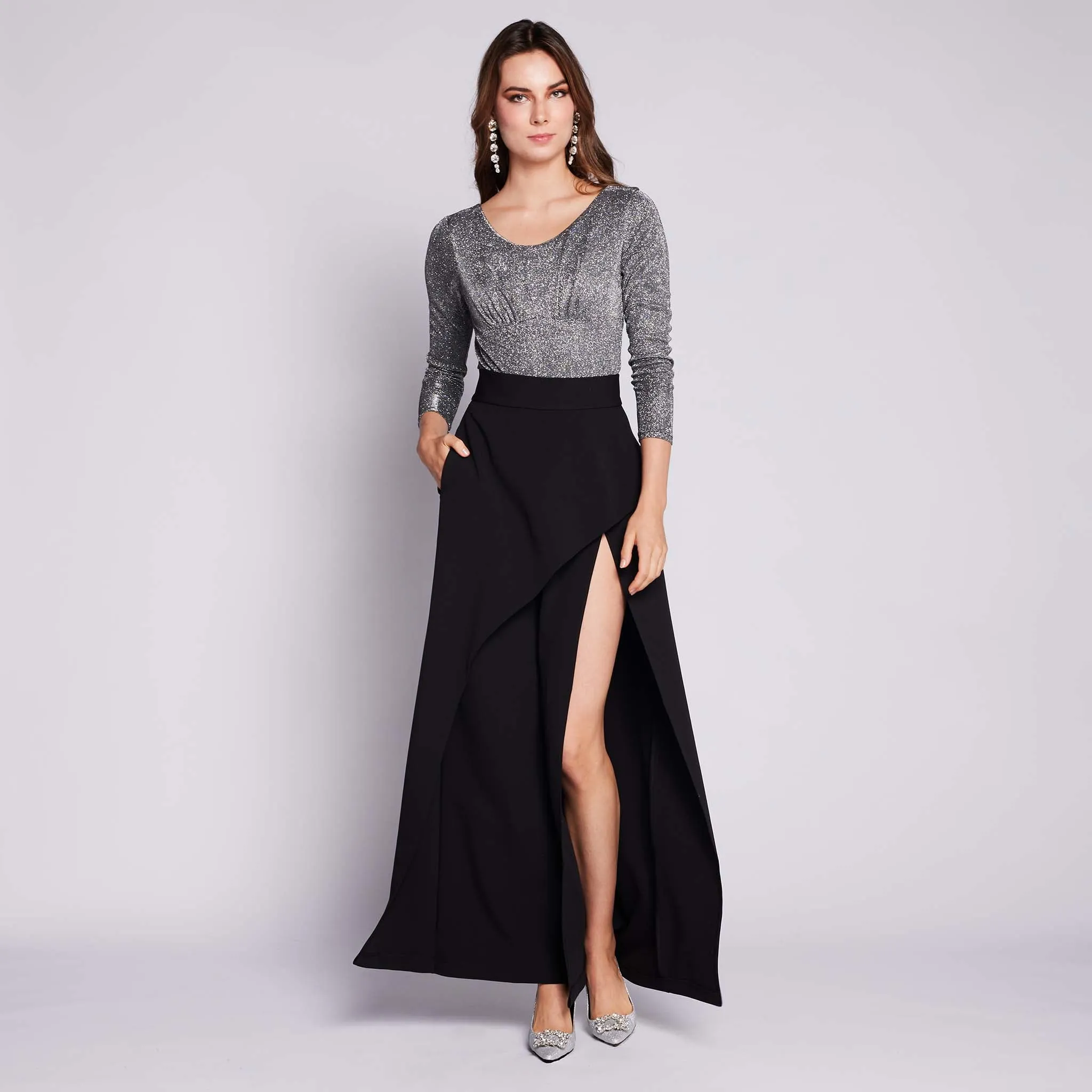 Coco Slit Pants Universal Look Relax Fit
