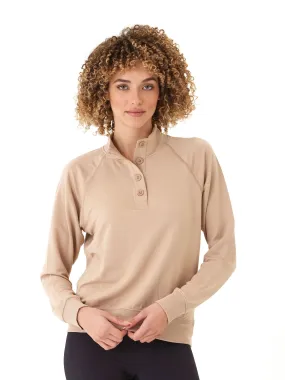 Simple Fit Reinforced Shoulder Panels Candace Modal Terry Raglan Pullover