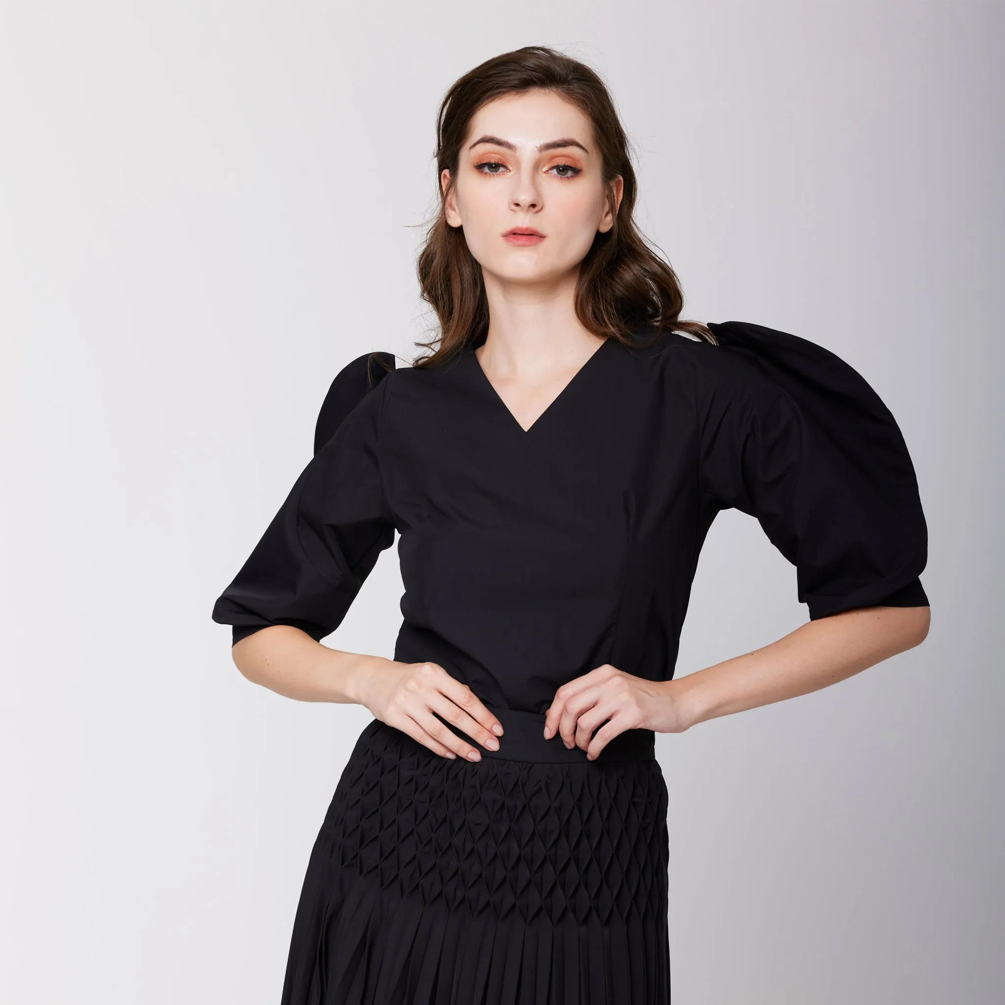 Year Round Style Airy Feel Hand Pleated Skirt