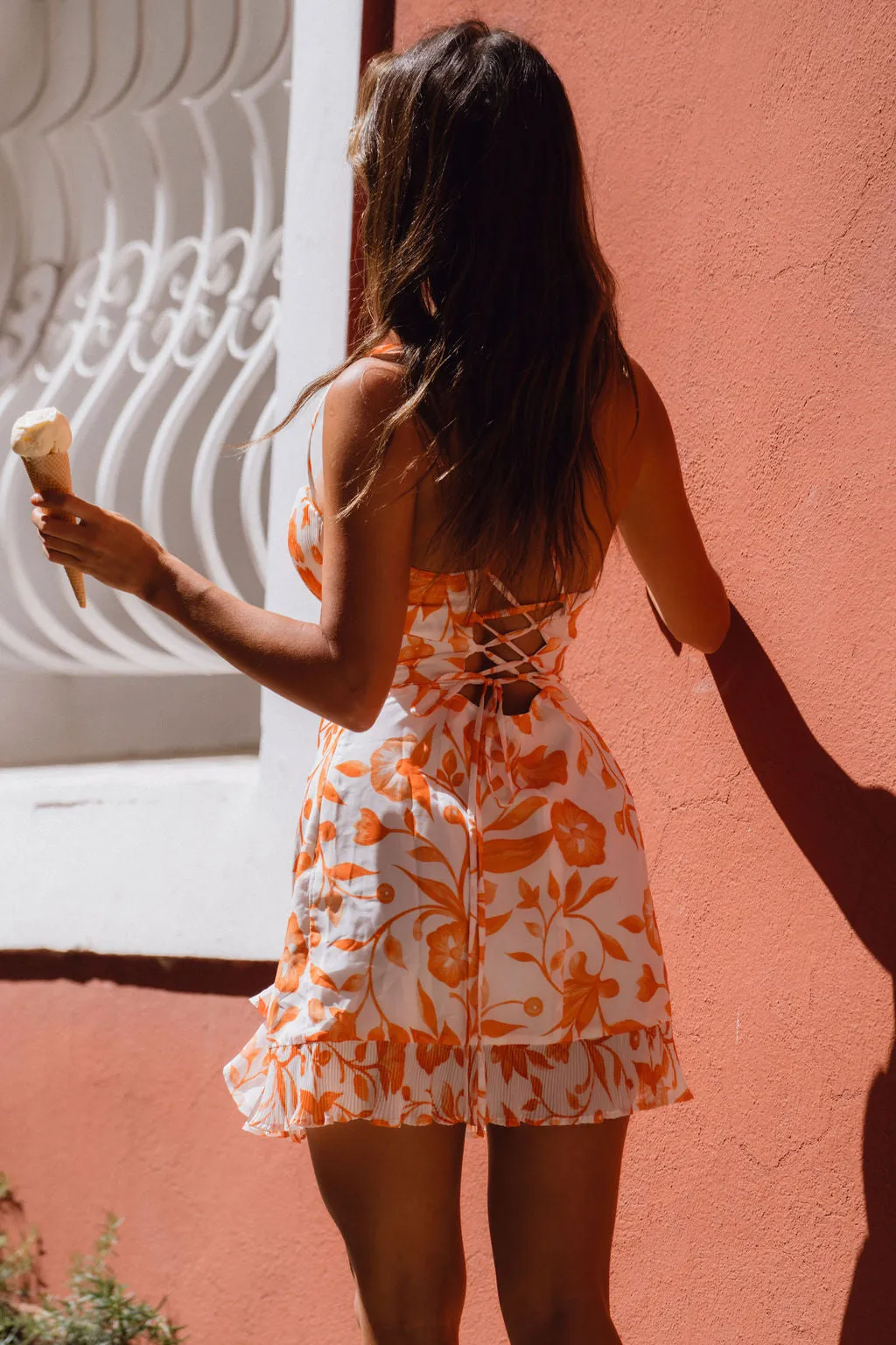 monochrome Pure Look Belle Floral Mini Dress