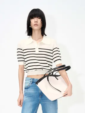 Short Sleeve Striped Top Warm Touch Warm and Snuggly
