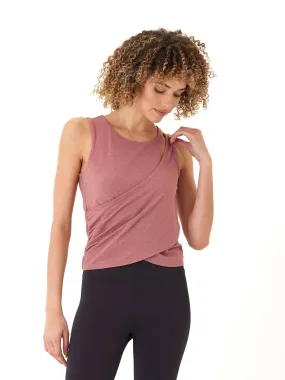 Adjustable Hem Cynthia Luxe Jersey Wrap Tank