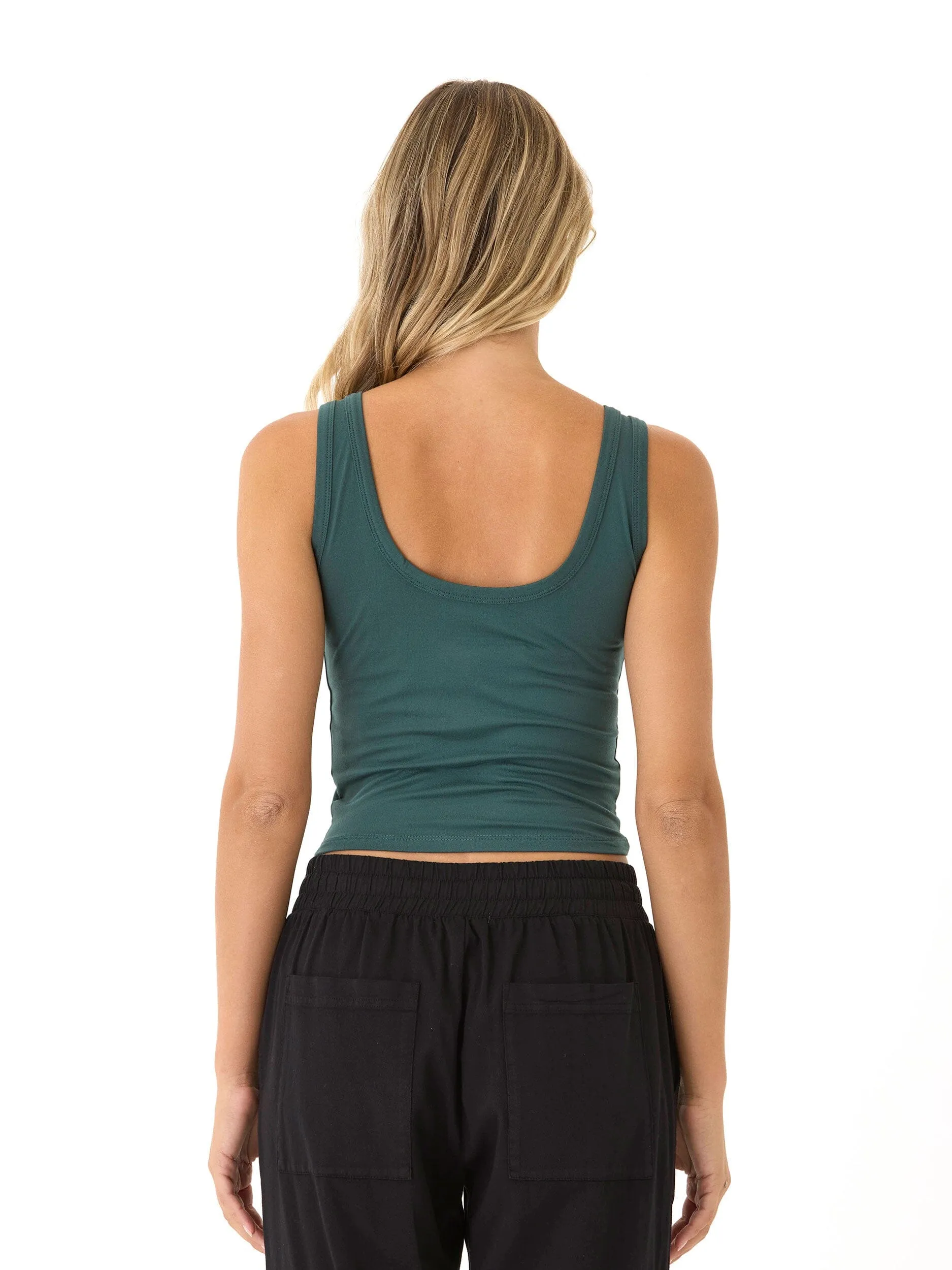 pure Shallow Mirabel Luxe Jersey Fitted Crop Tank