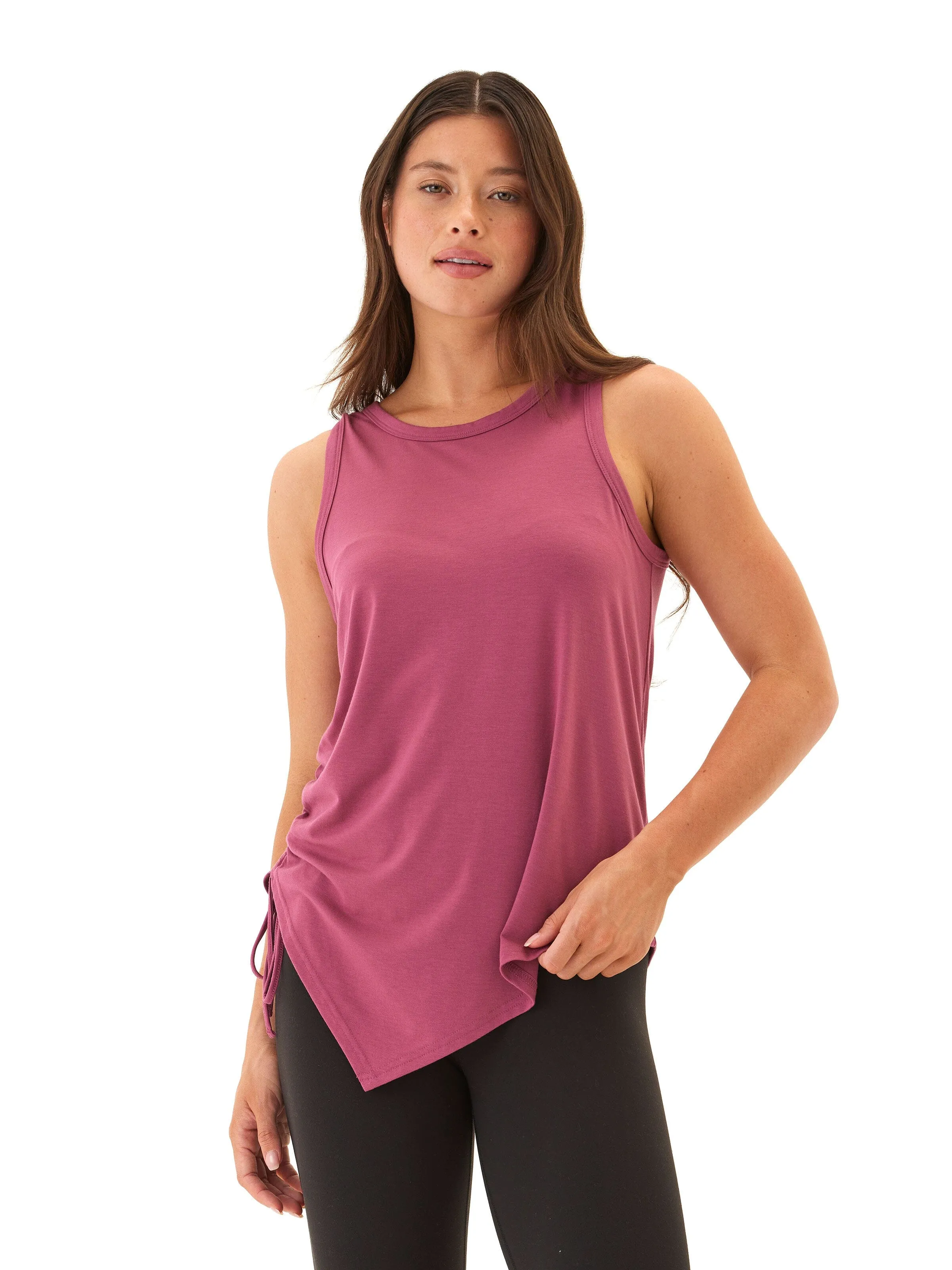 Alison Jersey Cinched Tank Secure Storage Pockets least