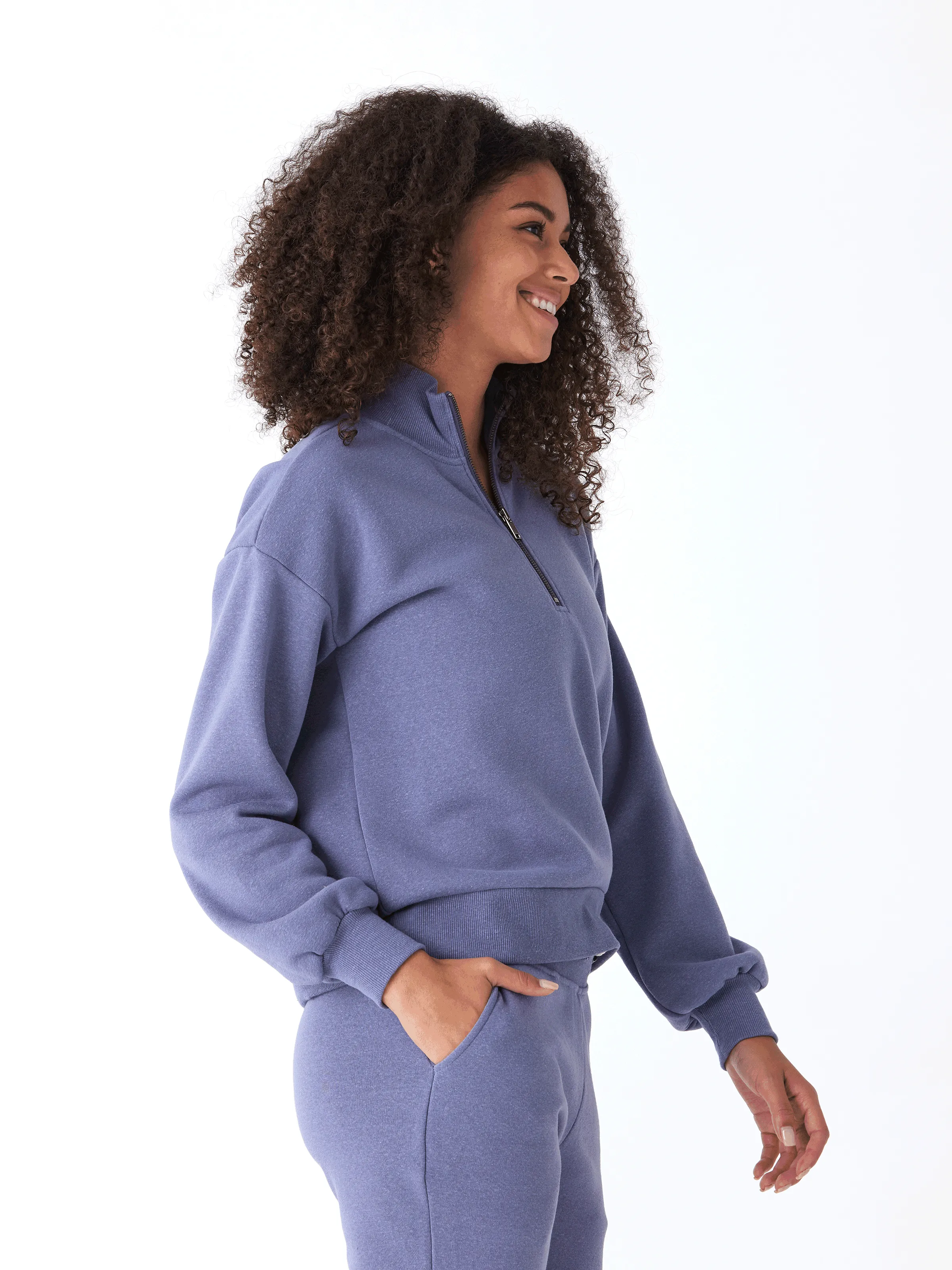 Constance Tribend Fleece Half Zip Pullover Everyday Comfort Fit