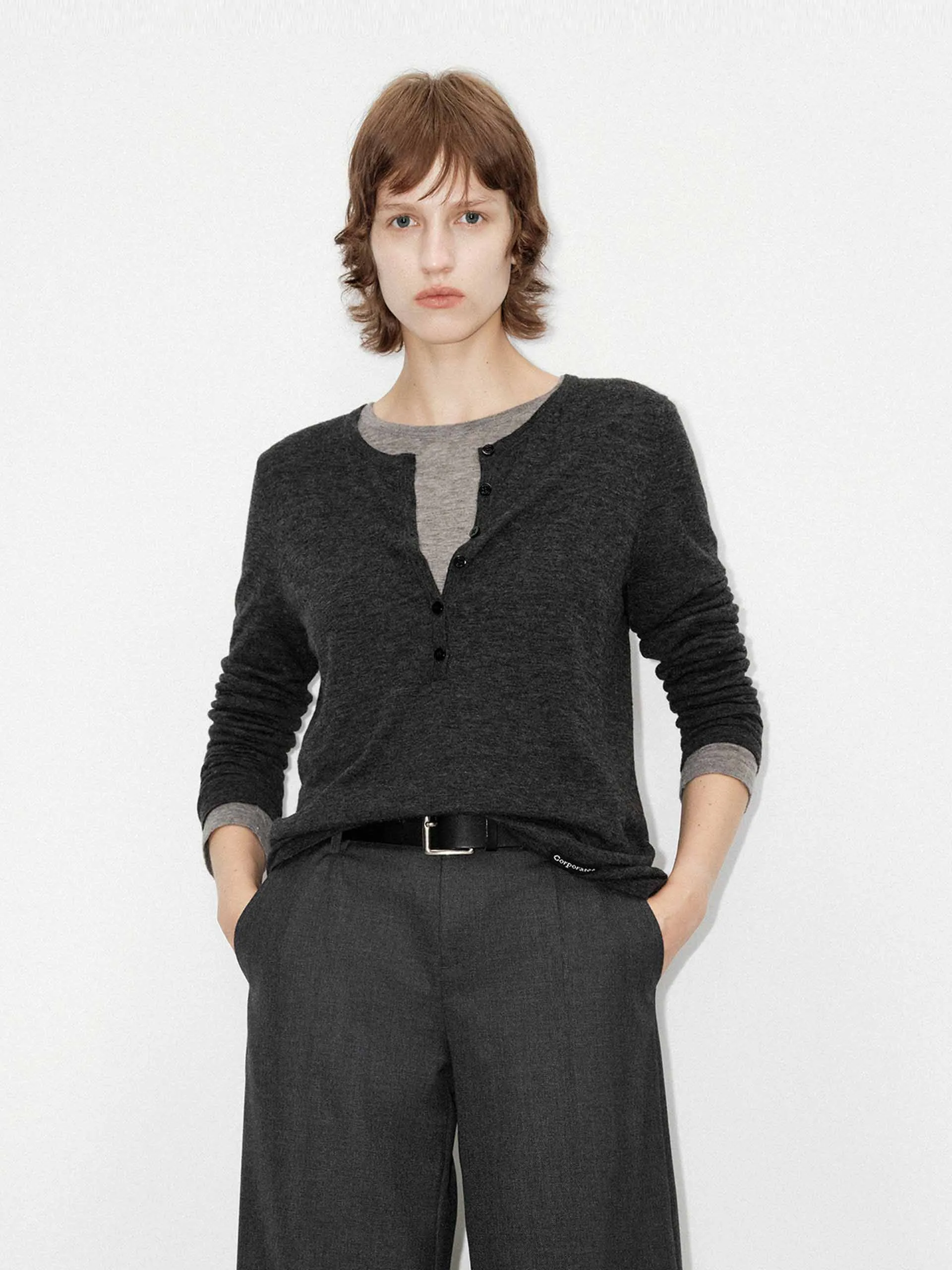 Contrast Wool Sweater Set Outdoor Comfort