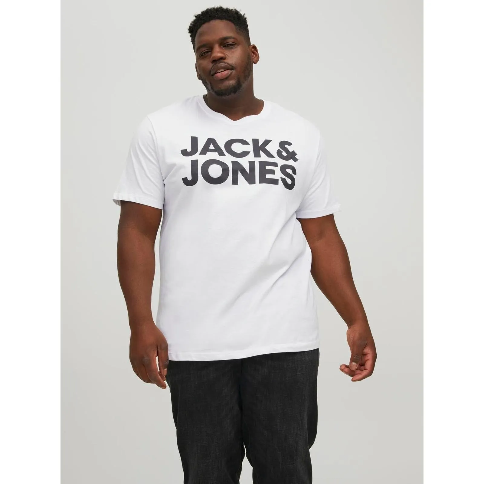 Jack & Jones Mens Corp Big & Tall Short Sleeve T-Shirt EcoFriendly Dye Process Cool and Breezy