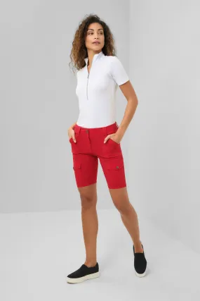 Apiedi Cargo Shorts in Atomic Red Reinforced Hems