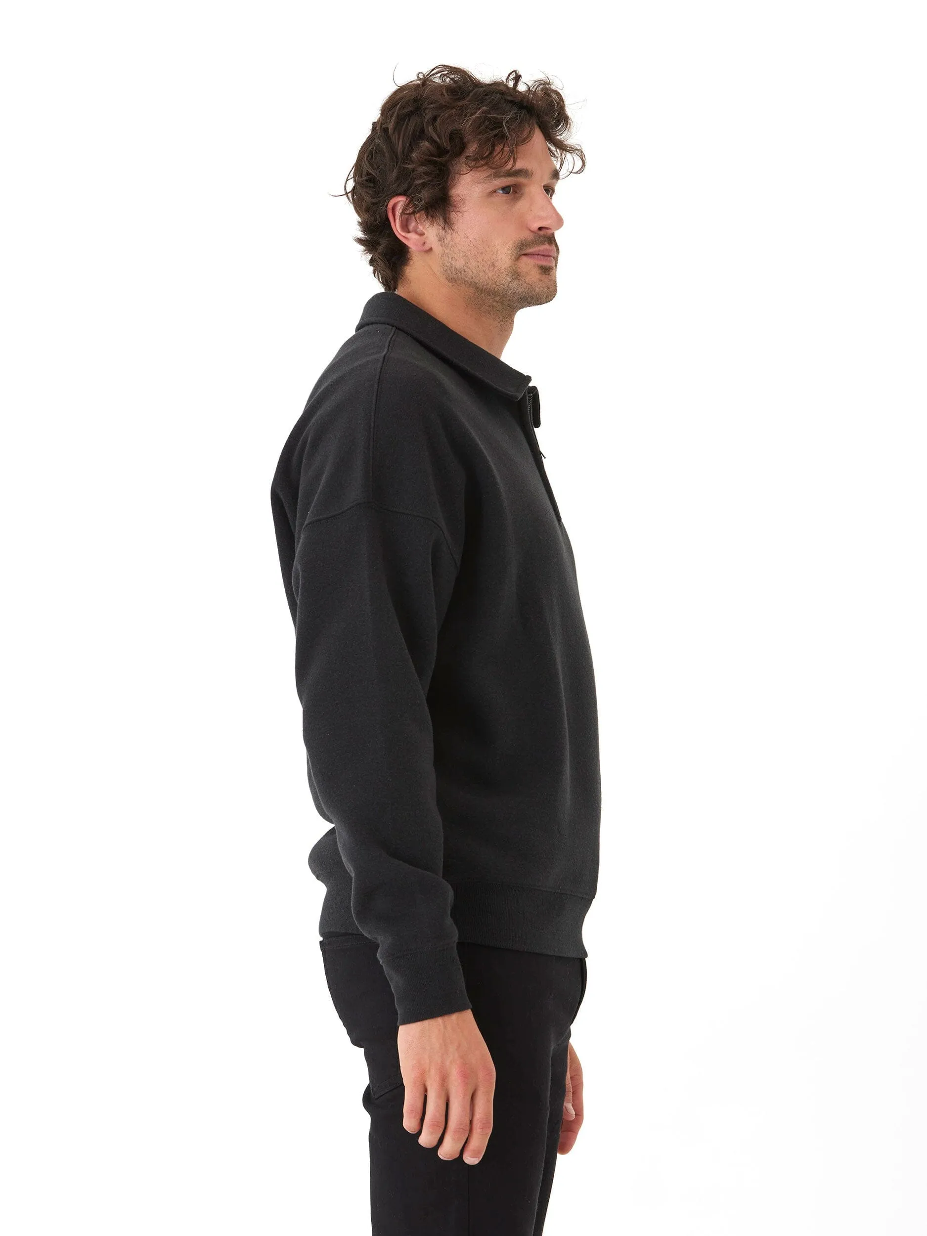 MagneticClosure Layer Friendly Shape Gabe Triblend Fleece 1/4 Zip Polo