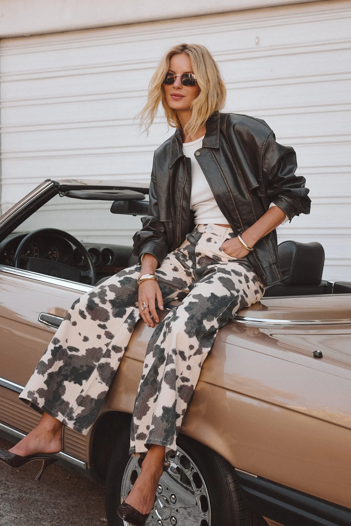 Midland Cowhide Pants Full Comfort Distressed finish