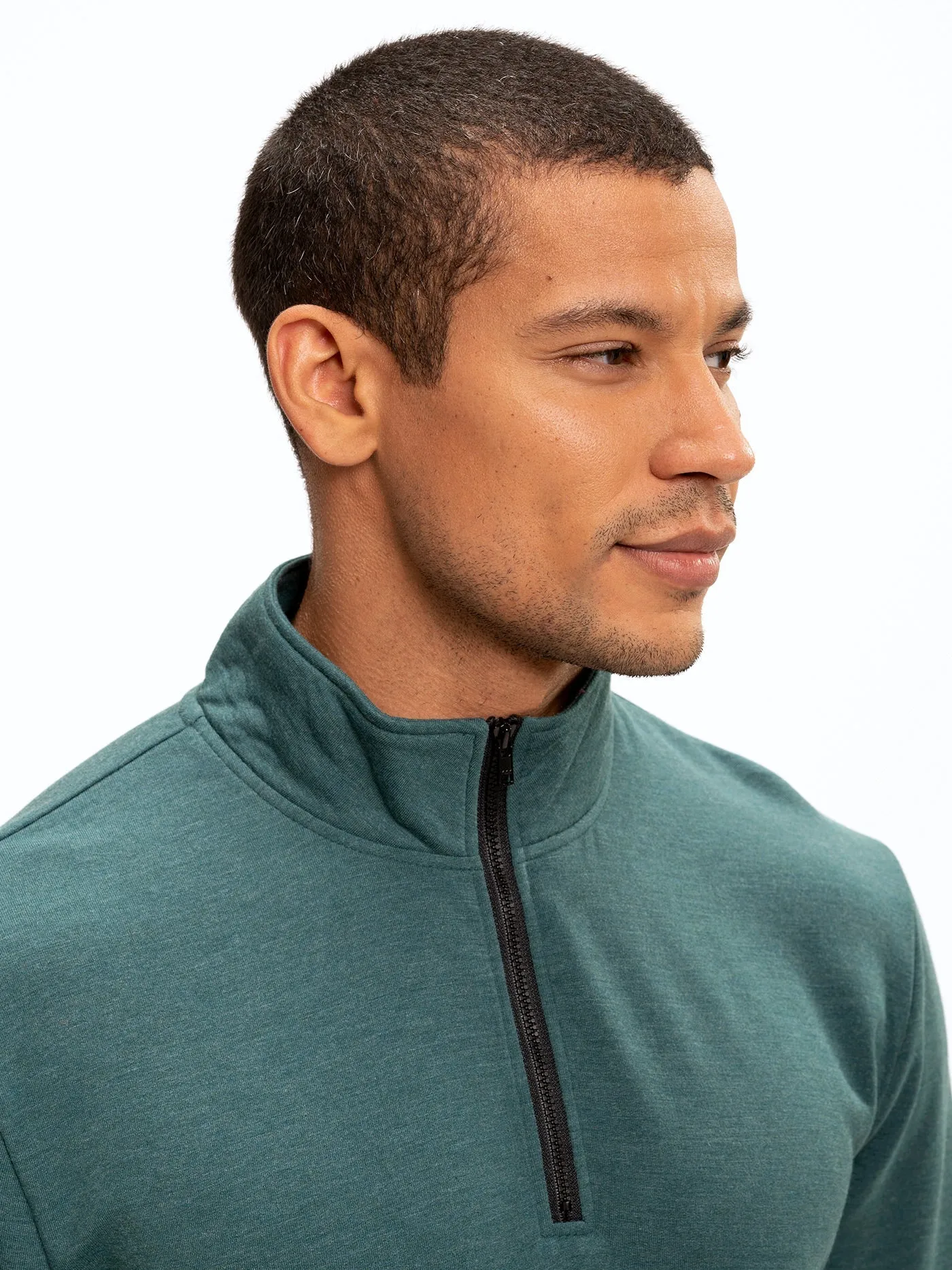Kace Feather Fleece Quarter Zip RipResistant Reinforcement DoubleLayered Collar