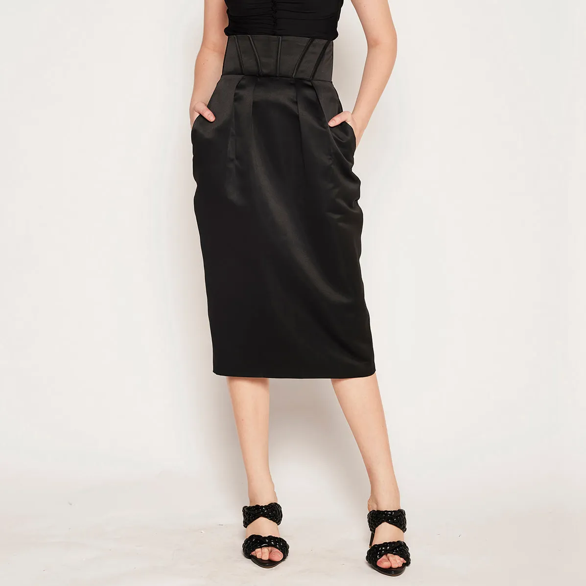Heat Dissipating Fabric Dust Proof Fabric Corset Midi Skirt