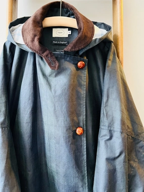 Windproof Cuffs Cotton Wax Poncho Rain Coat / Blackwatch
