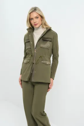 Casual Work Look Autumn Layers Courtney Mid Weight and Satin Oversized Utility Jacket
