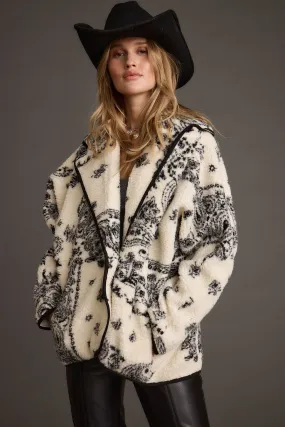 Spring Wear Health related Coyote Printed Sherpa Jacket