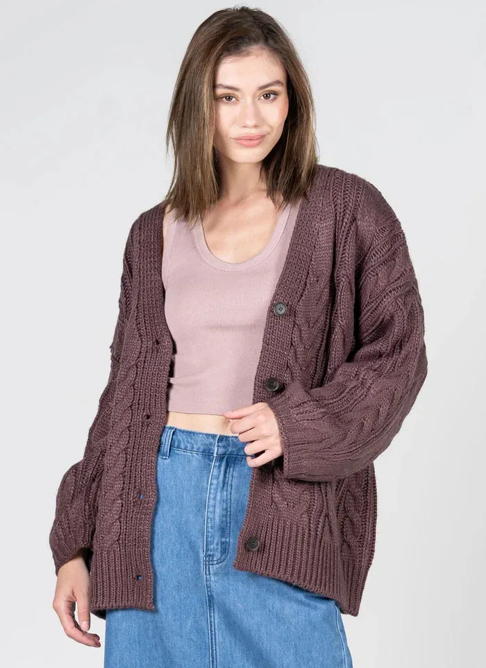 Coziest Chunky Cable Knit Cardigan Comfy Fashion Winter Fashion Must-Have