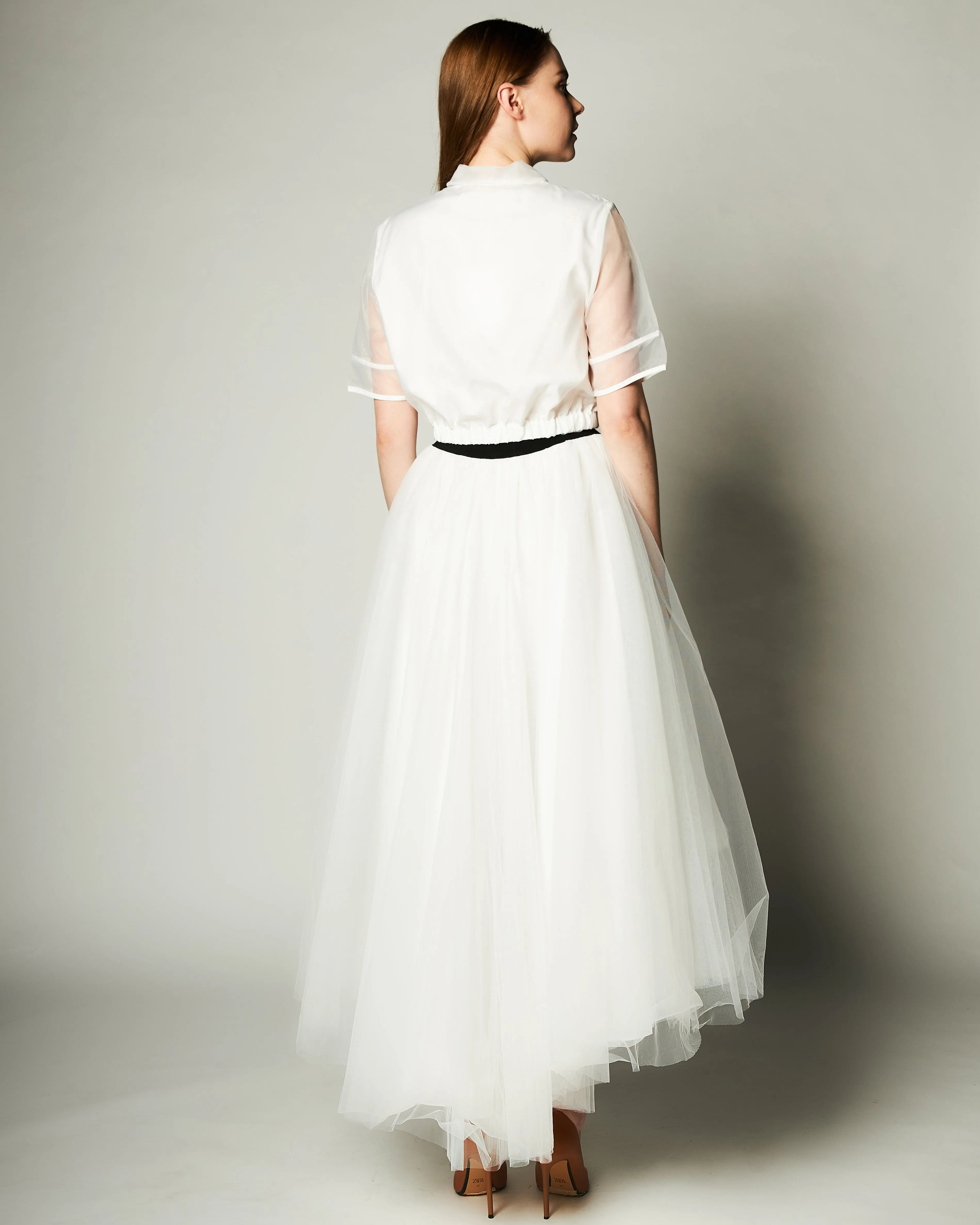 Tulle High Low Skirt Slow Fashion Subtle Detail