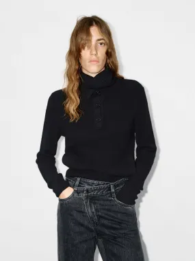 Casual Vibe Half Button Wool Knit Top