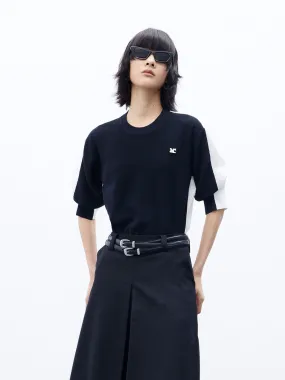 Color Block Layered Top Machine washable Trendy Knitwear