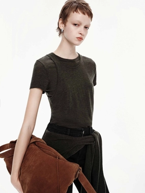 Daily Style Wool Knitted Top With Tank