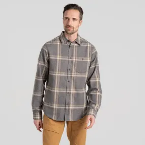 Pre Shrunk Cotton Blend Craghoppers Mens Gage Long Sleeve Winter Weight Heritage Checked Shirt