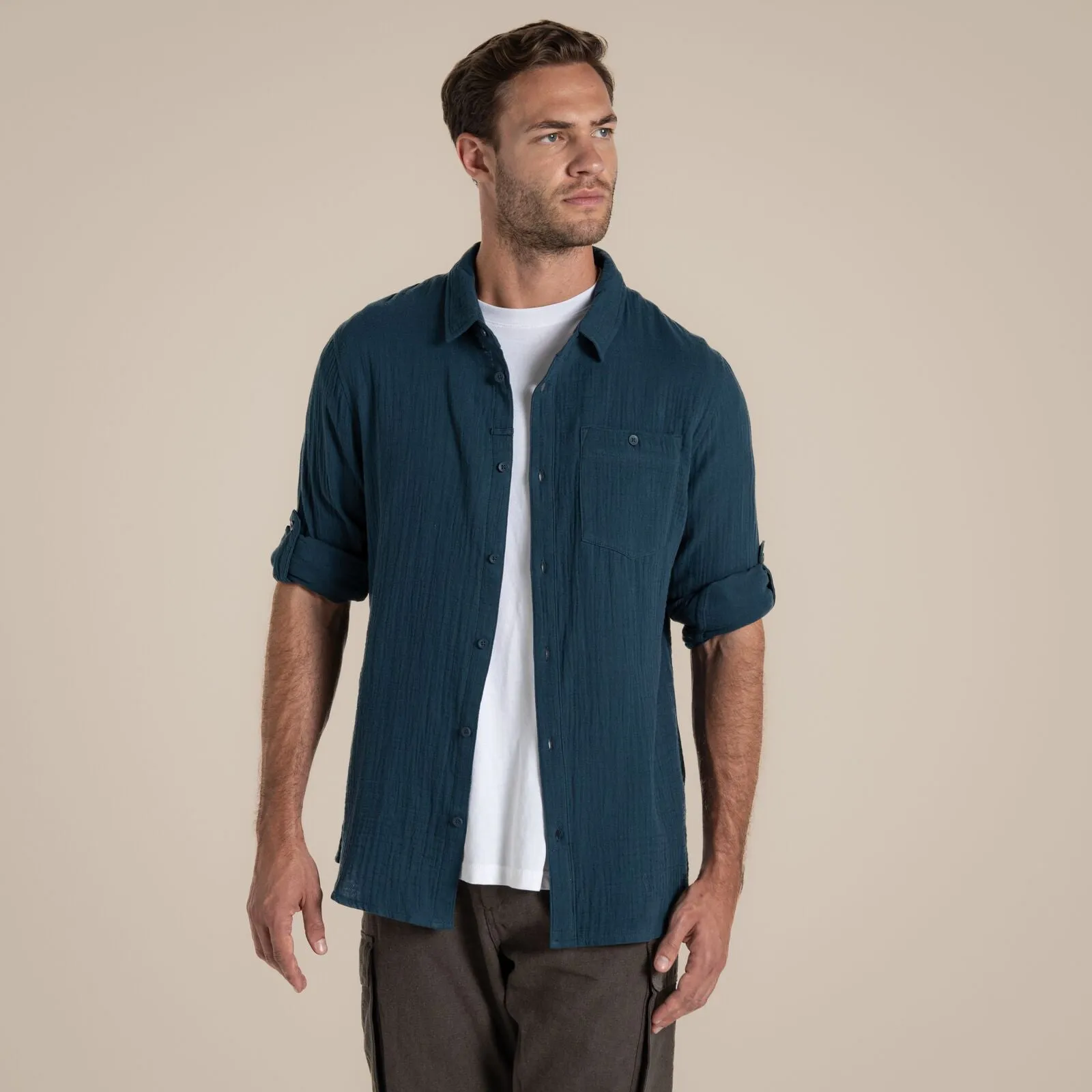 Functional Design Eco Friendly Material Craghoppers Mens Moro Anti-Odour Long Sleeve Shirt