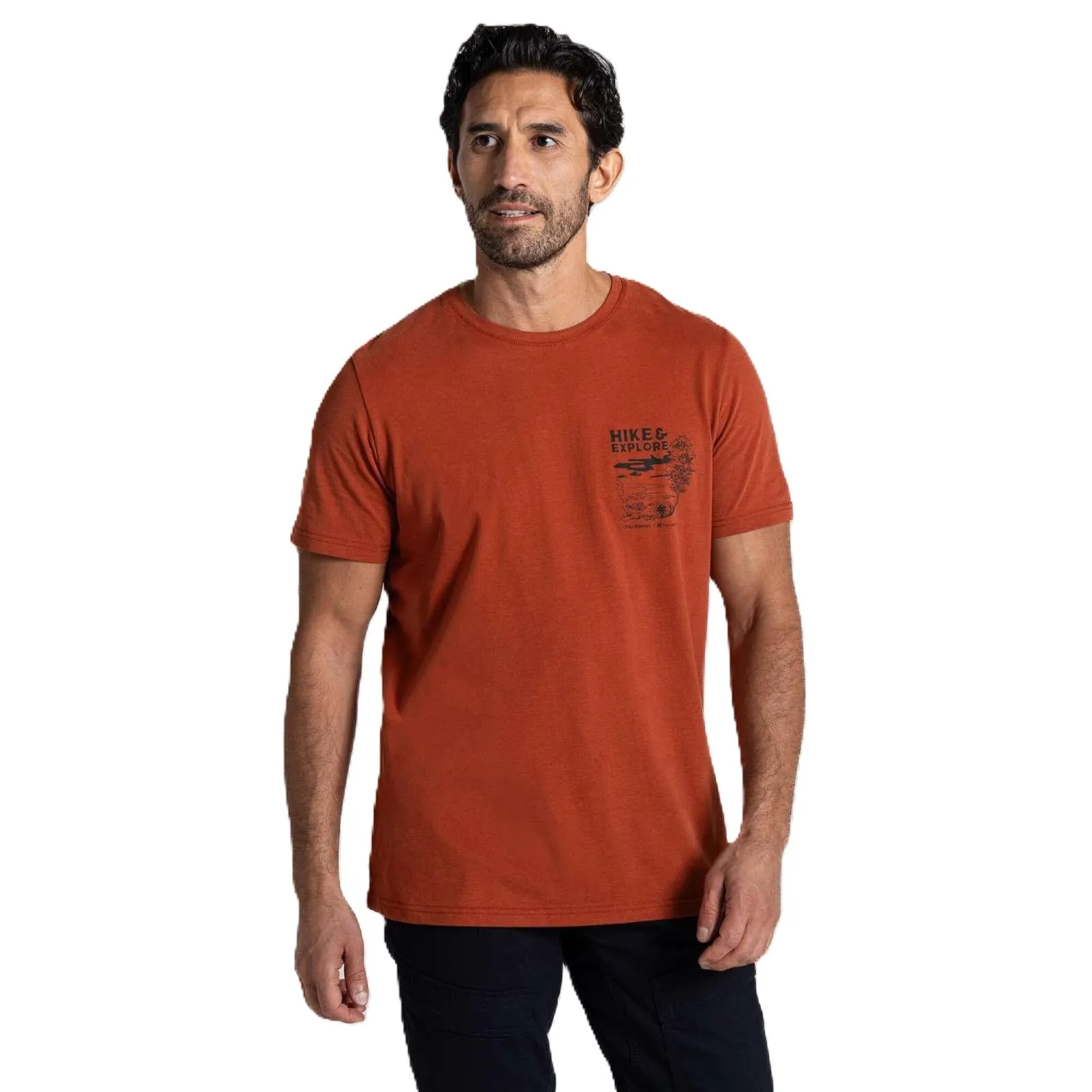 DurableReinforcement Reflective details Craghoppers Mens Sabden National Trust Short Sleeve T-Shirt