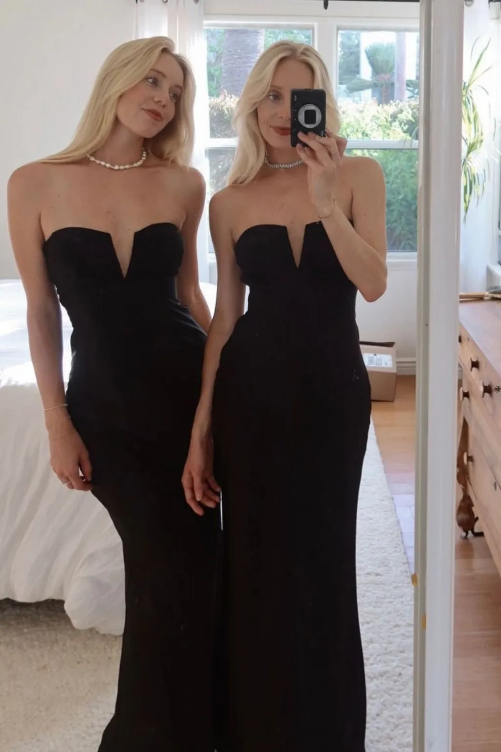 Valeria Black Strapless Satin Maxi Dress Soft Outfit Luxe Appeal